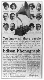 Edison Advert featuring Ada Jones Edison Advert featuring Ada Jones