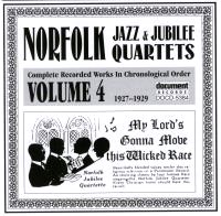 Norfolk Jazz & Jubilee Quartets Vol 4 1927 - 1929