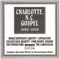 Charlotte NC Gospel 1920 - 1938